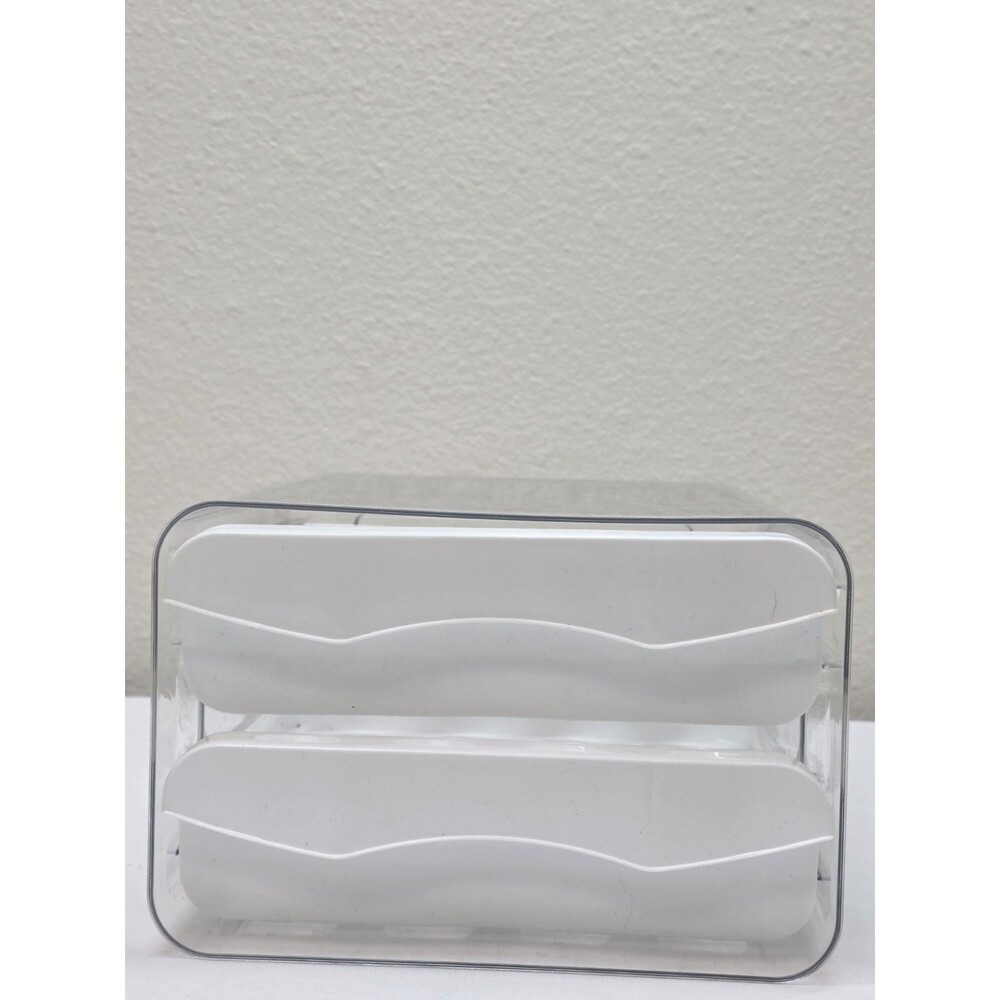 Double Layer Egg Container for Refrigerator Holds 36 Eggs Clear Plastic Tray